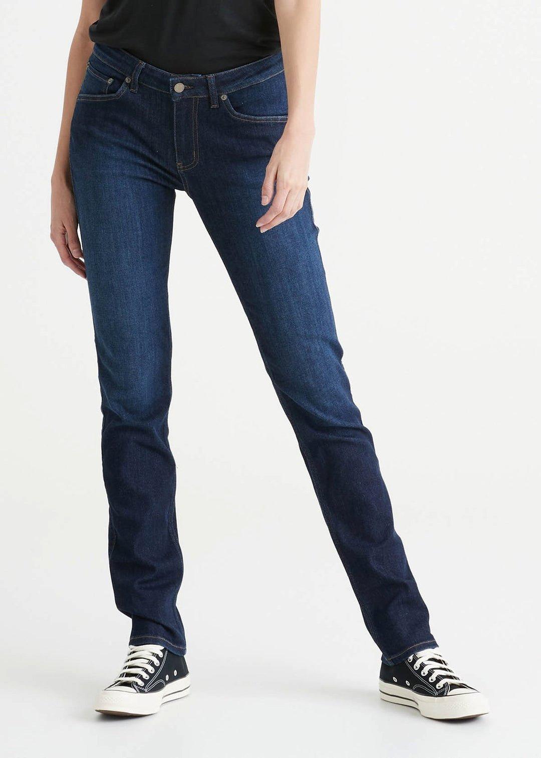 Women's Duer Performance Denim Mid Rise Slim Straight Jeans, Trousers &  Jeans