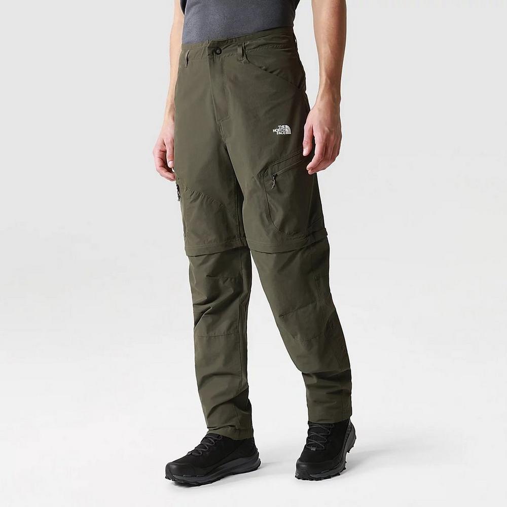 The North Face Men's Exploration Convertible Tapered Trousers - Taupe Green
