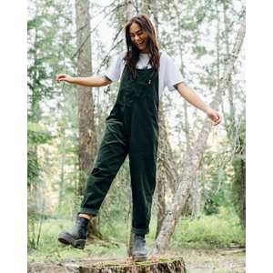 Women's Meadows Cord Dungarees - Green