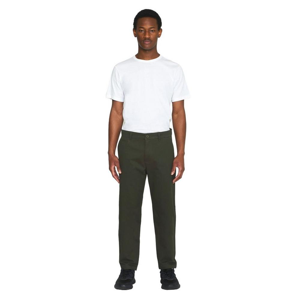 Knowledge Cotton Men's Chuck Twill Chino Pants - Regular - Green