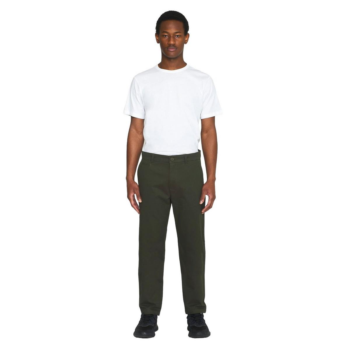 Knowledge Cotton Men's Chuck Twill Chino Pants - Regular - Green