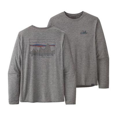 Patagonia Men's Long-Sleeved Capilene Cool Daily Graphic Shirt - Skyline Grey