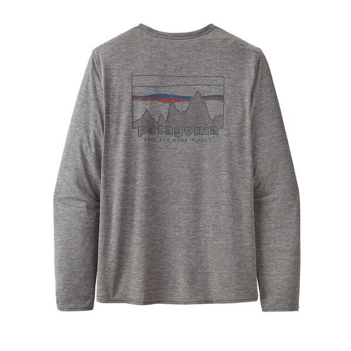 Patagonia Men's Long-Sleeved Capilene Cool Daily Graphic Shirt - Skyline Grey