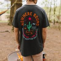  Men's Land and Sea Recycled Cotton T-shirt - Black