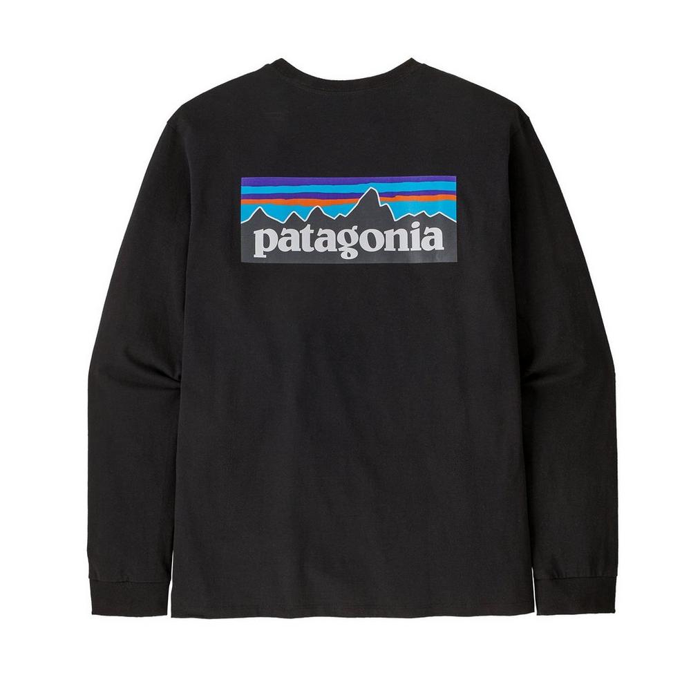 Patagonia Men's Long-Sleeved P6 Logo Responsibilitee - Black