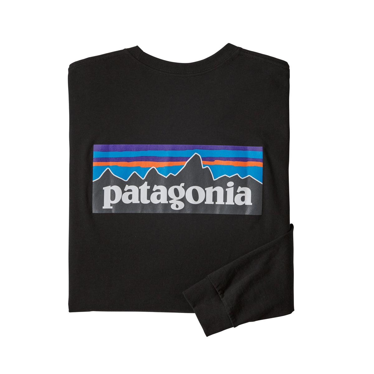 Patagonia Men's Long-Sleeved P6 Logo Responsibilitee - Black