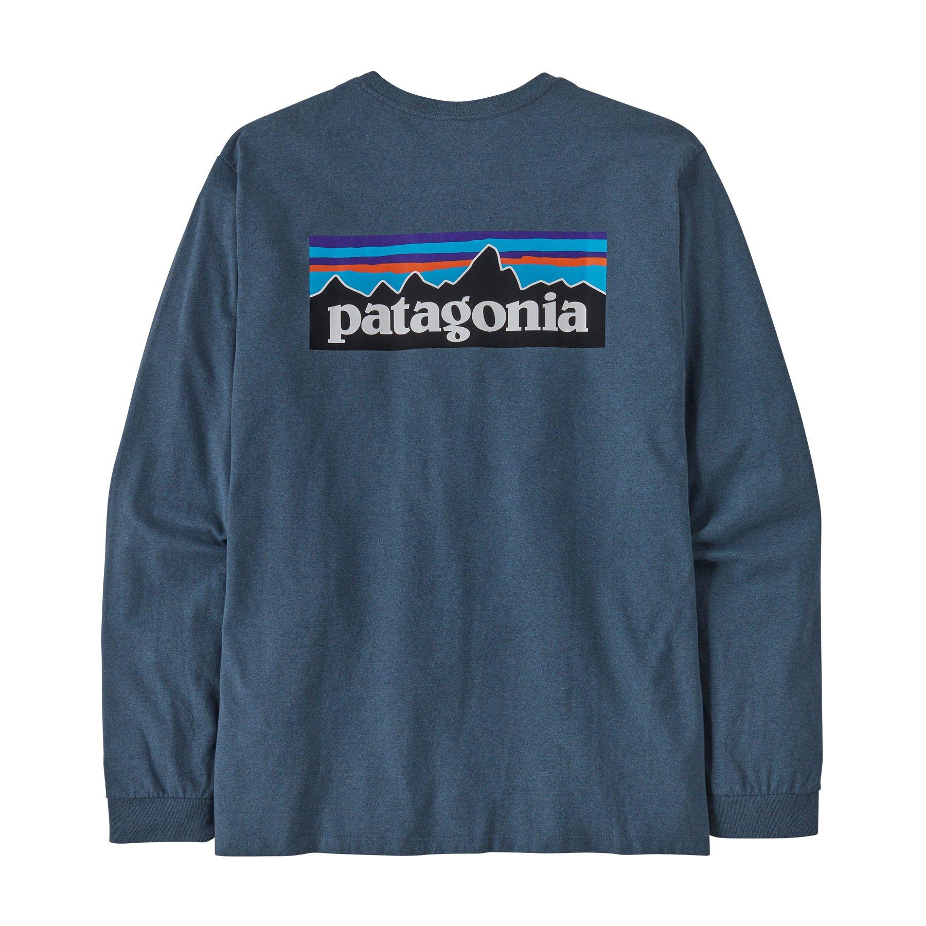 Patagonia Men's Long-Sleeved P6 Logo Responsibilitee - Blue | Tiso