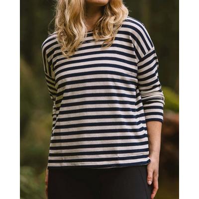 Passenger Women's Panorama Striped Long Sleeved T-Shirt - Blue / White