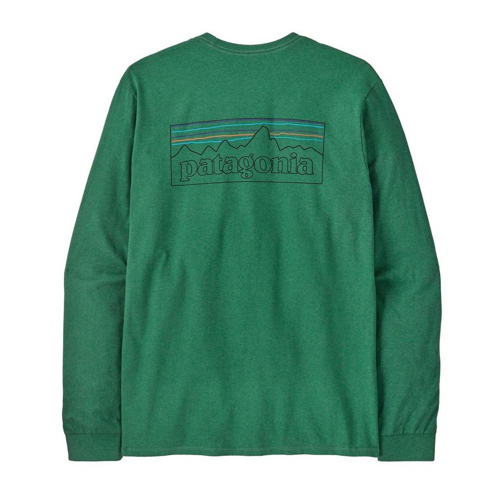 Patagonia Men's Long-Sleeved P6 Logo Responsibilitee T-Shirt - Green