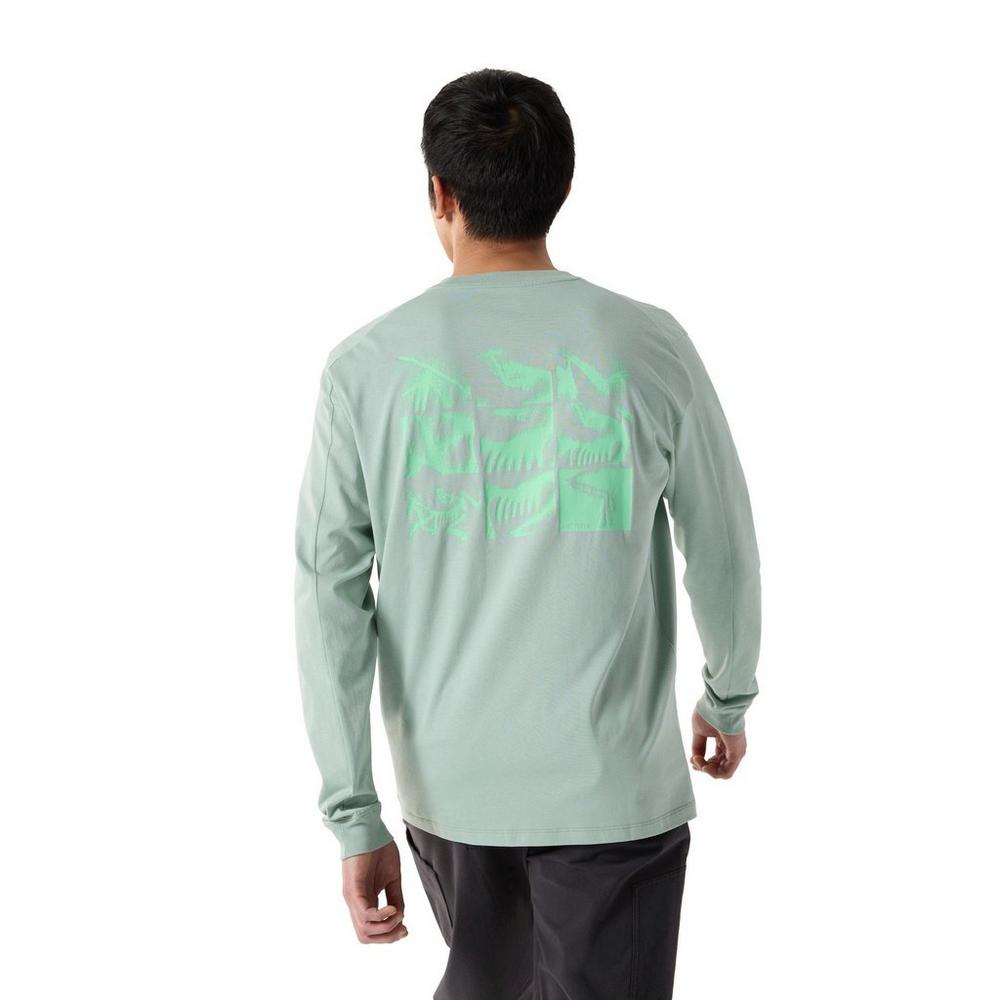 Arc'teryx Men's Kragg SL Cotton Long-Sleeve T-Shirt - Stone Green / Phosphorescent