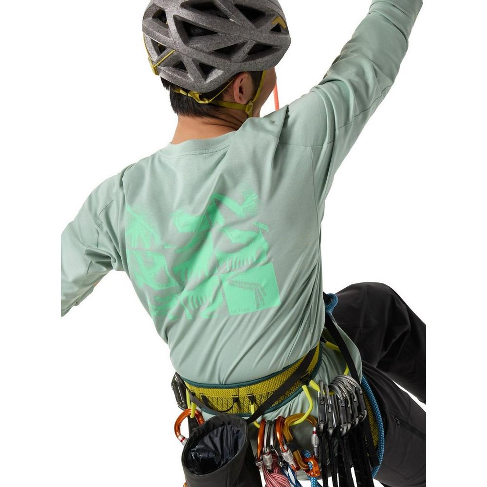 Arc'teryx Men's Kragg SL Cotton Long-Sleeve T-Shirt - Stone Green / Phosphorescent