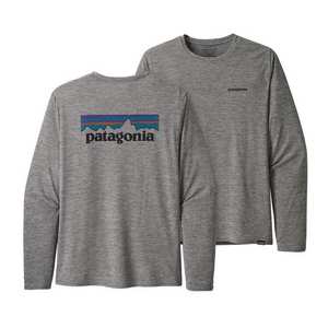 Men's Patagonia Cap Cool Graphic LS T-shirt - Grey