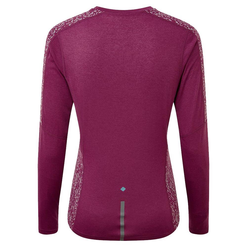 Ron Hill Women's Life Nightrunner Long Sleeved Tee - Grape / Jade Reflect