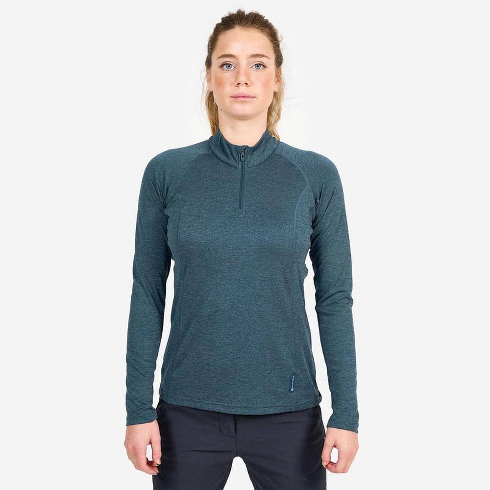 Montane Women's Dart Zip Neck T-Shirt - Orion Blue