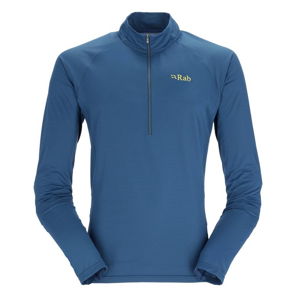 Rab Men's Sonic Long Sleeve Zip - Blue