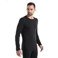  Men's Merino 200 Oasis Long Sleeve Crewe Top - Black