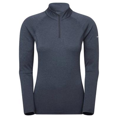 Montane Women's Dart Zip Neck T-Shirt - Blue