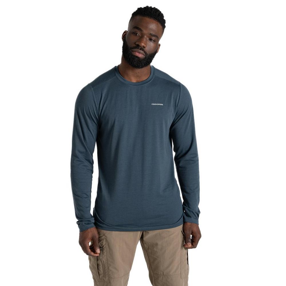 Craghoppers Men's NosiLife Abel Long-Sleeve Tee - Blue