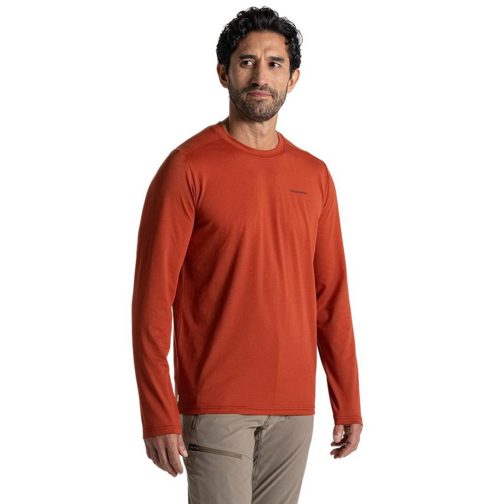 Craghoppers Men's NosiLife Abel Long-Sleeve T-Shirt - Red