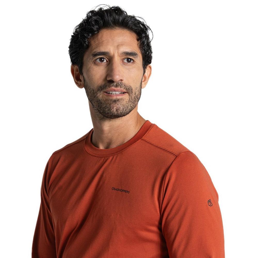 Craghoppers Men's NosiLife Abel Long-Sleeve T-Shirt - Red