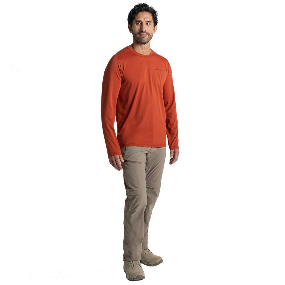 Craghoppers Men's NosiLife Abel Long-Sleeve T-Shirt - Red