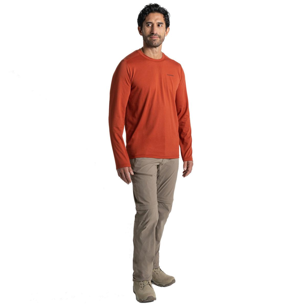 Craghoppers Men's NosiLife Abel Long-Sleeve T-Shirt - Red