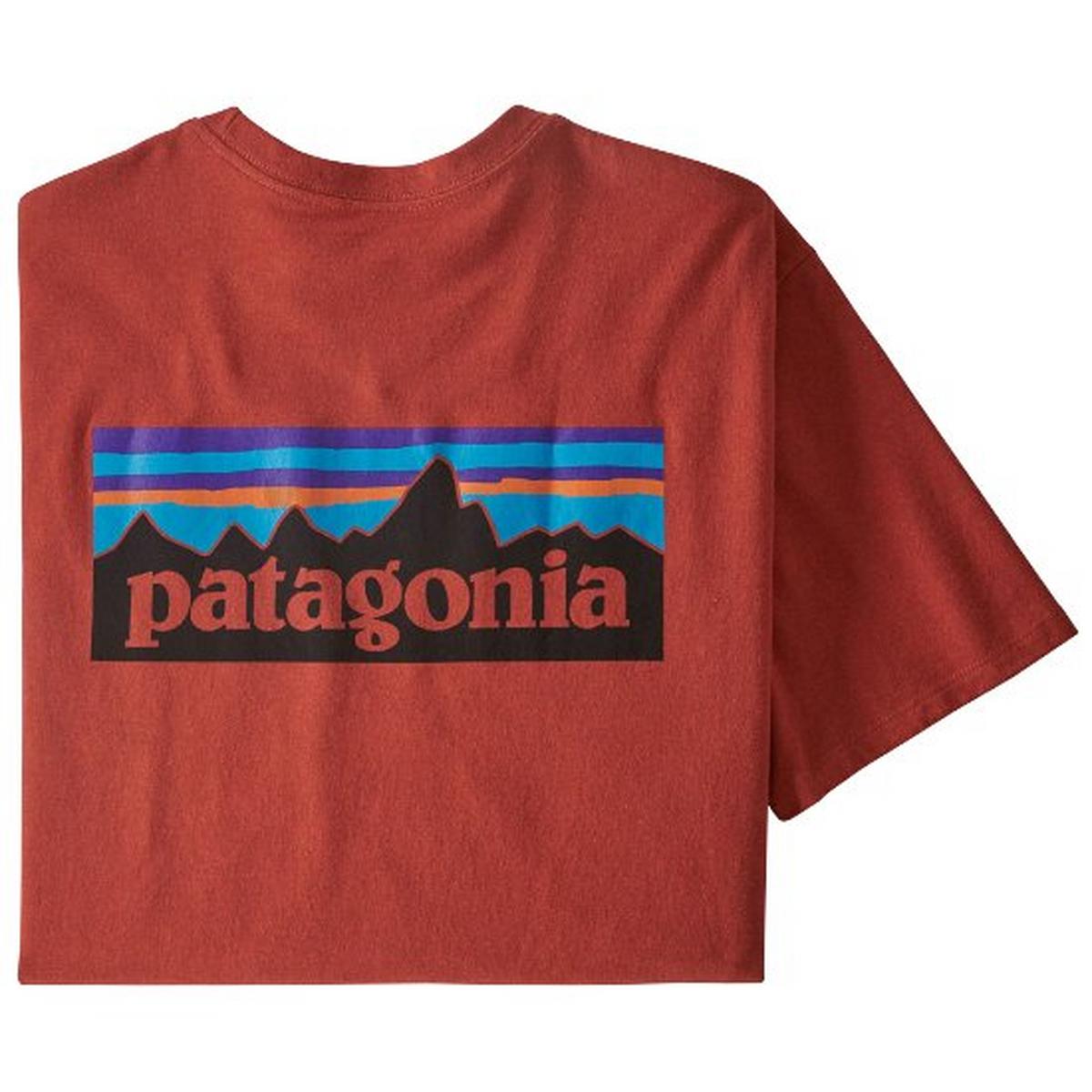 Patagonia Men's P6 Logo Responsibili-Tee - Hot Ember
