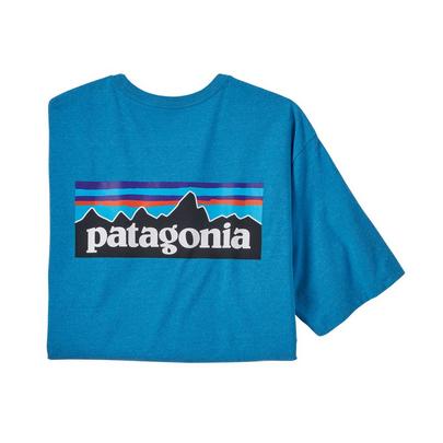 Patagonia Men's P-6 Logo Responsibili-Tee - Blue