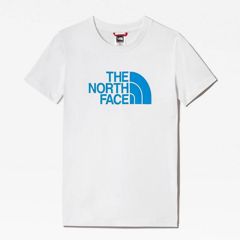 The North Face Kids Short Sleeve Easy T-Shirt - TNF White/Banff Blue