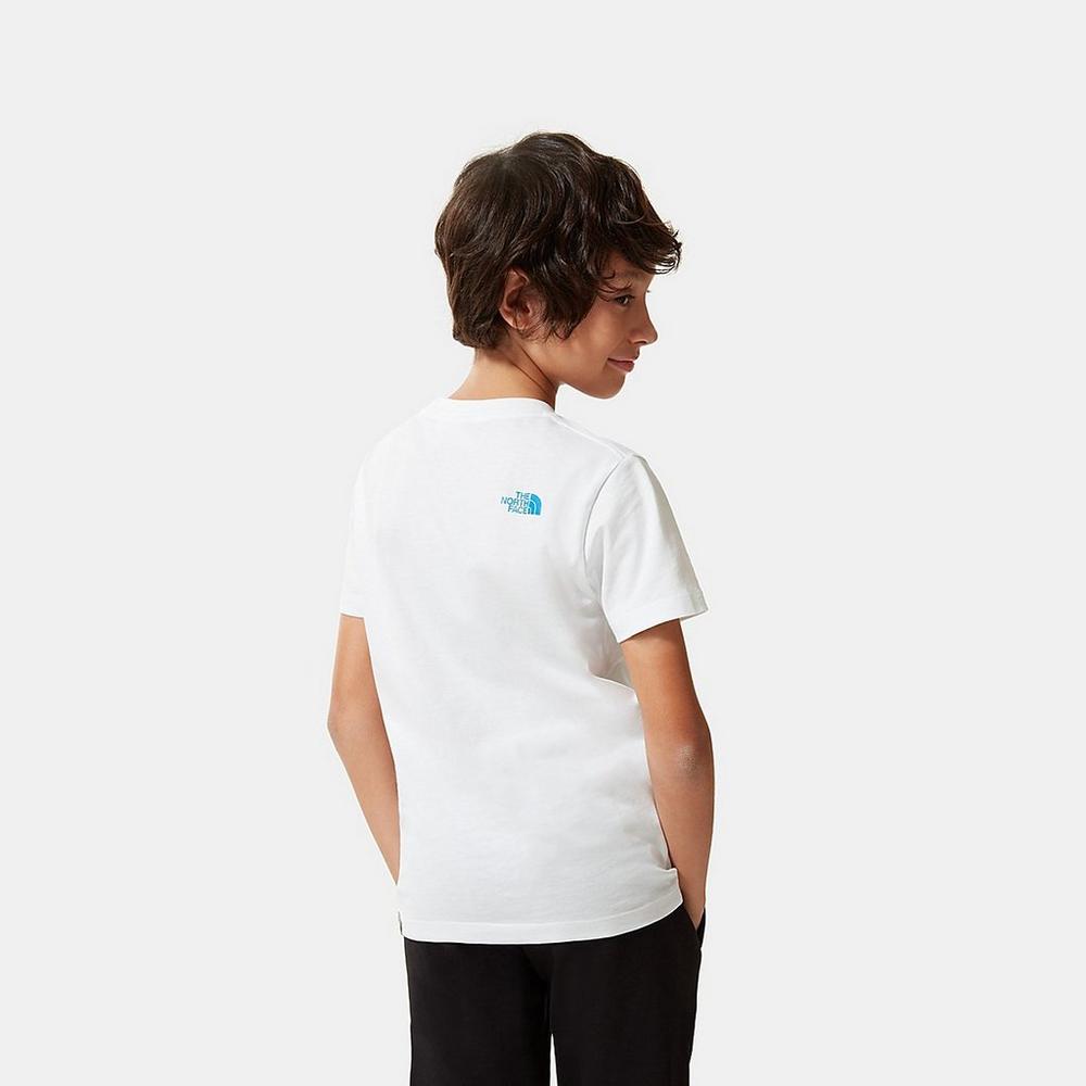 The North Face Kids Short Sleeve Easy T-Shirt - TNF White/Banff Blue