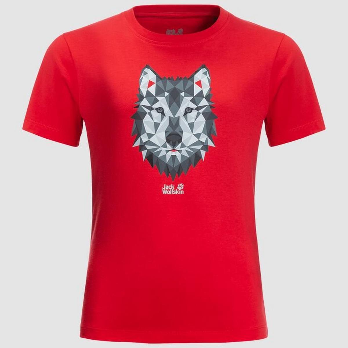 Jack Wolfskin Kids Brand Wolf T-Shirt - Peak Red