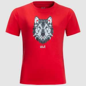 Kids Brand Wolf T-Shirt - Peak Red
