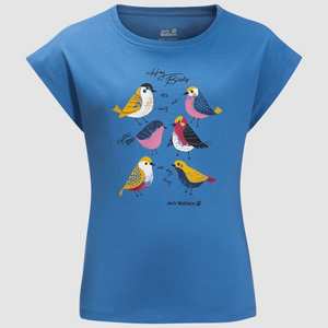 Kids Tweeting Birds T-Shirt - Wave Blue
