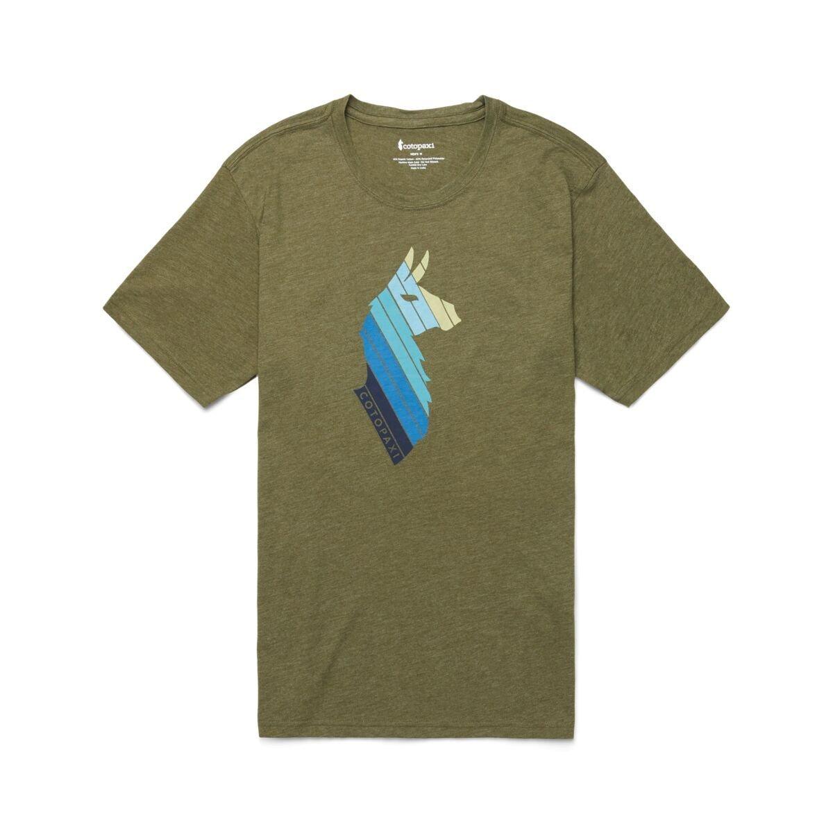 Cotopaxi Men's Llama Stripes Organic T-Shirt - Khaki