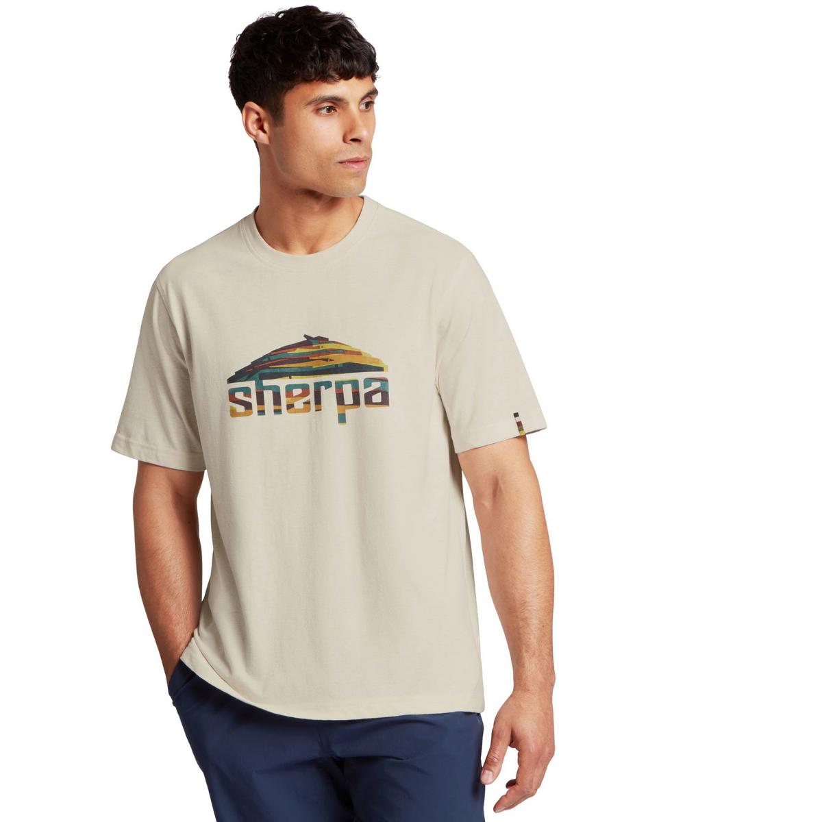 Sherpa Adventure Men's Sherpa Mountain T-Shirt - Cream