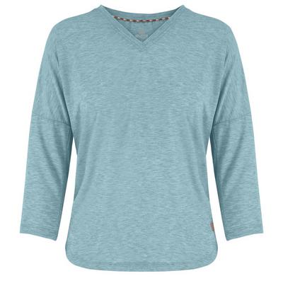 Sherpa Adventure Women's Asha V-Neck 3/4 Sleeve Top - Blue