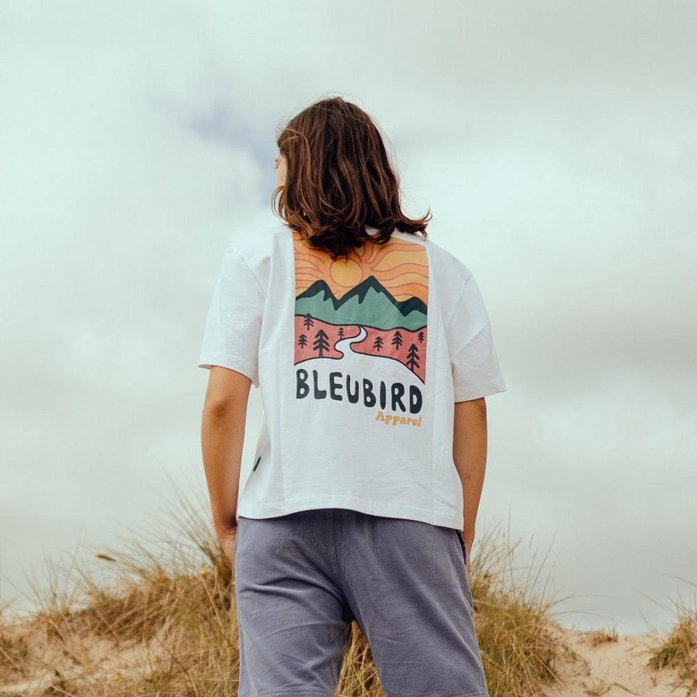 Bleubird Women's Road Out Cropped T-Shirt - White