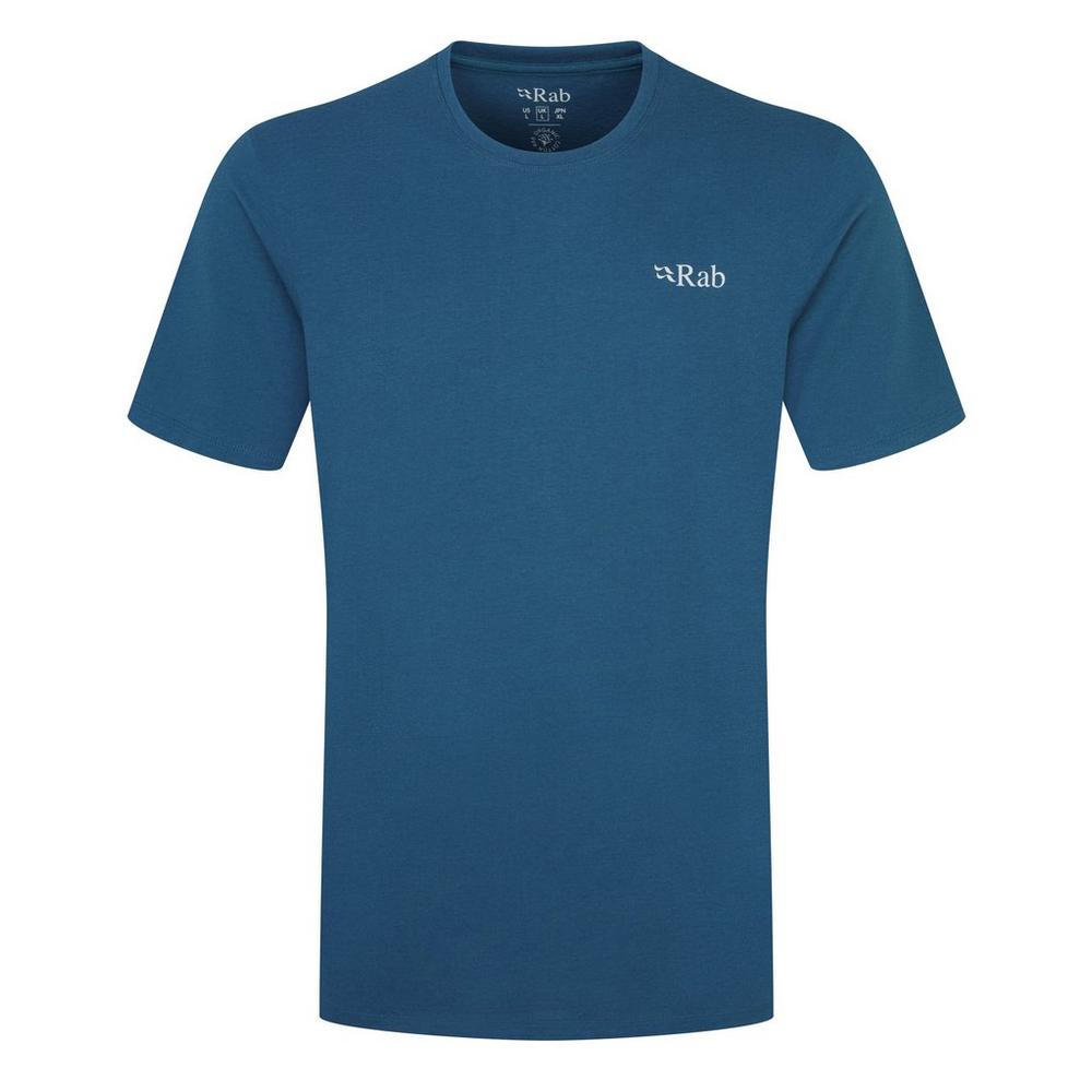 Rab Men's Stance Mountain Peak Short-Sleeve T-Shirt - Blue