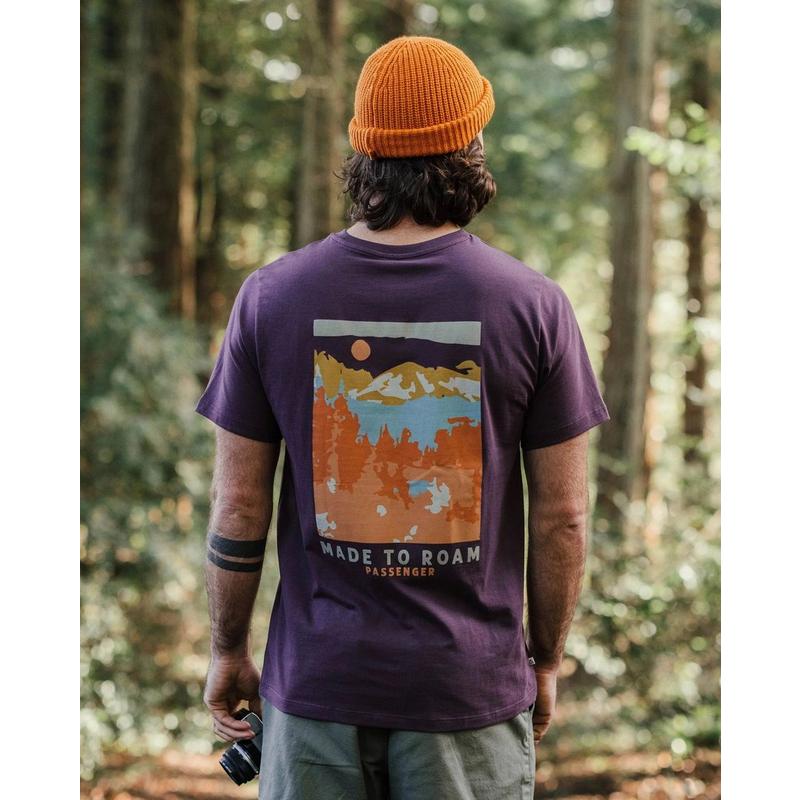 Men's Open Road Recycled Cotton T-Shirt - Purple