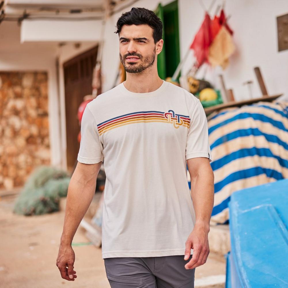 Sherpa Adventure Men's Retro Knot T-Shirt - Cream
