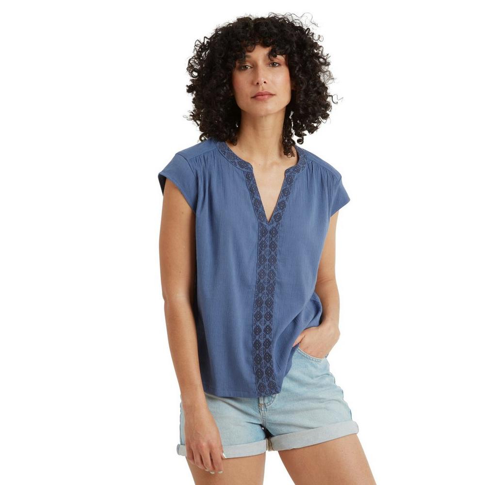 Sherpa Adventure Women's Hara Cap-Sleeve Top - Blue