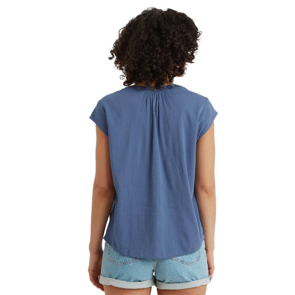 Sherpa Adventure Women's Hara Cap-Sleeve Top - Blue