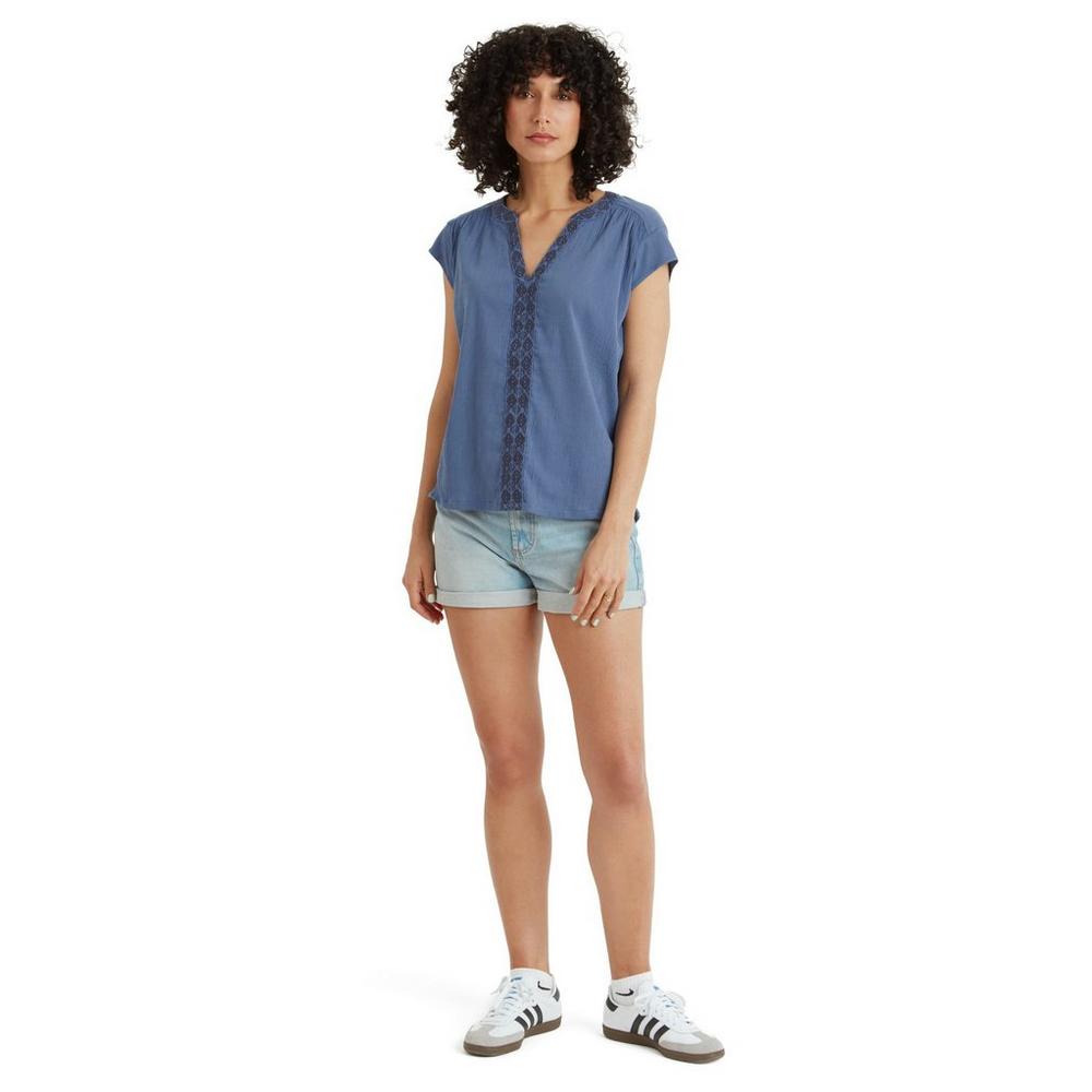 Sherpa Adventure Women's Hara Cap-Sleeve Top - Blue