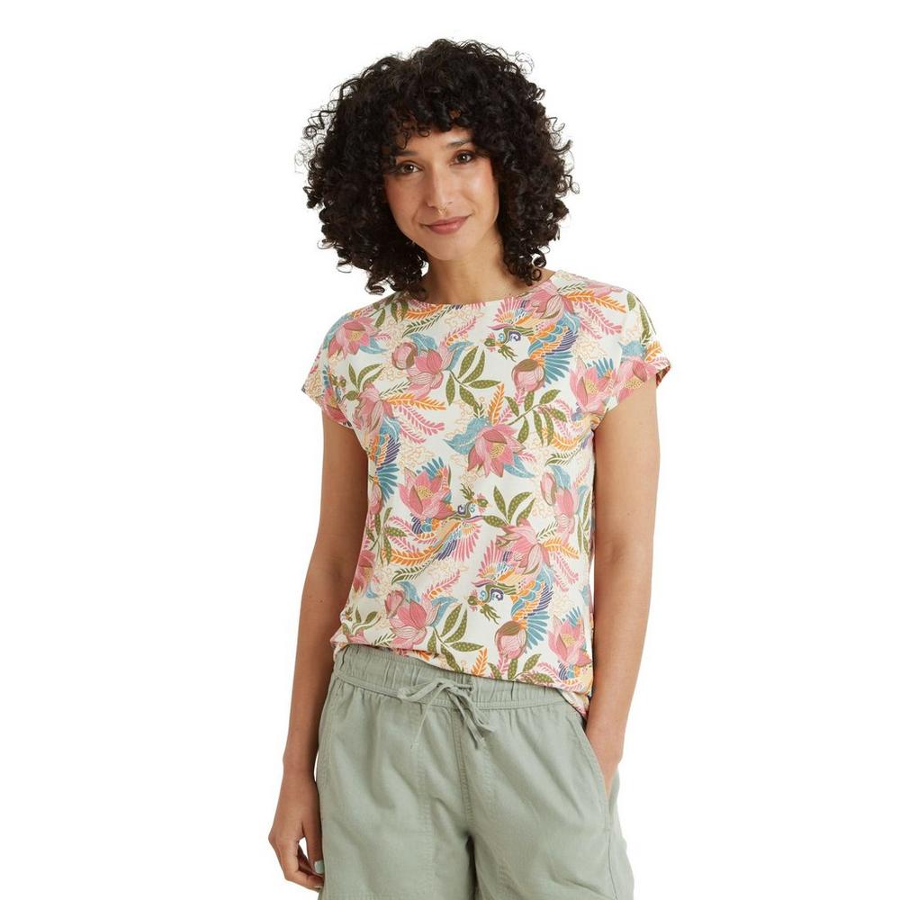Sherpa Adventure Women's Neha T-Shirt - Cream / Multi