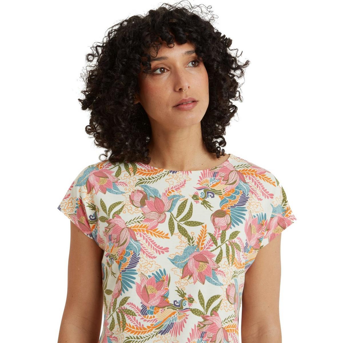 Sherpa Adventure Women's Neha T-Shirt - Cream / Multi