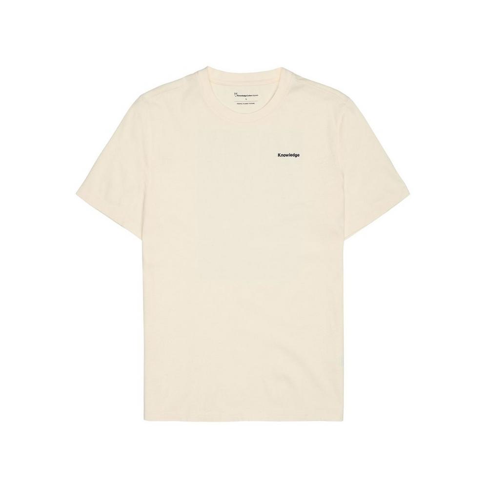 Knowledge Cotton Men's Nordic Lights T-Shirt - Cream