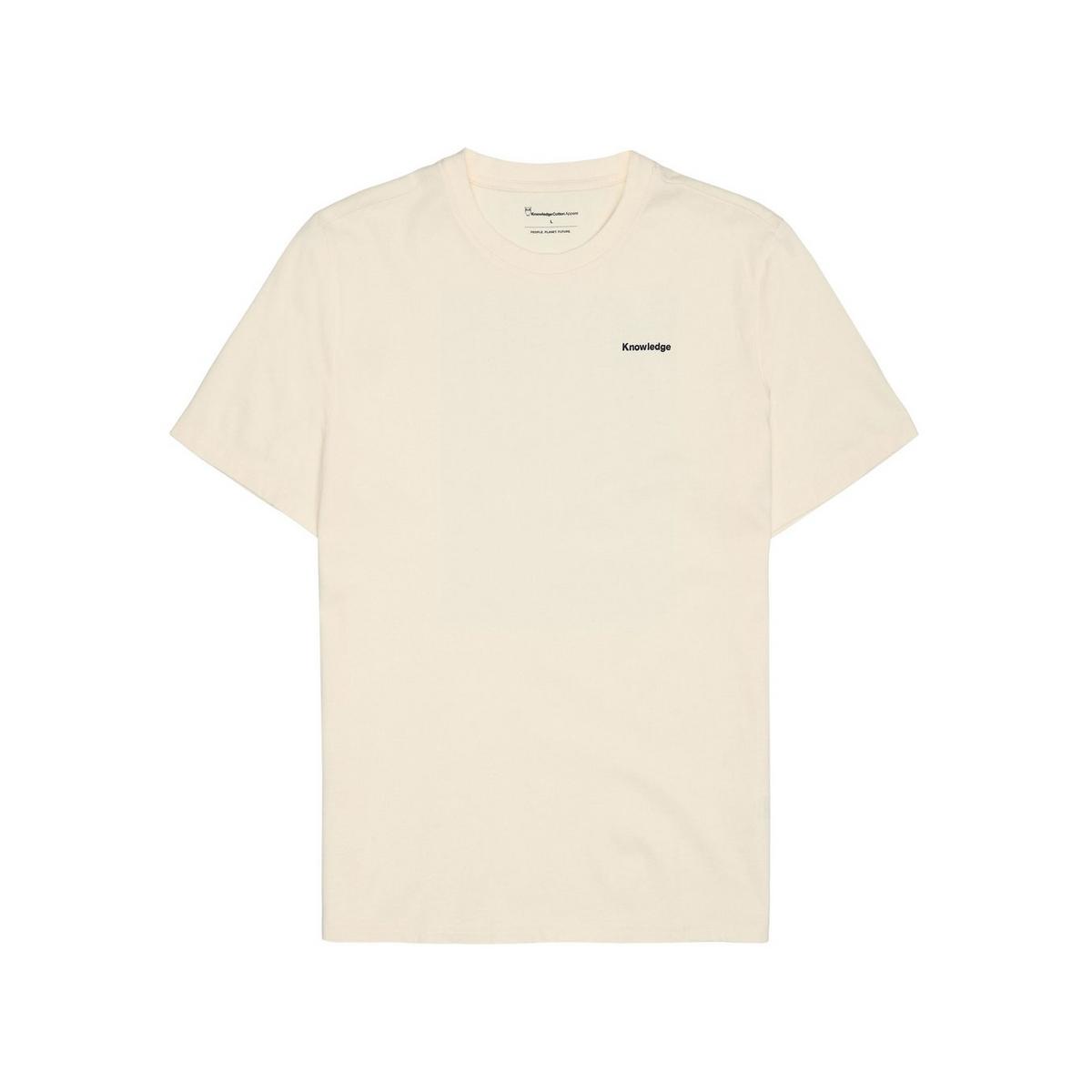 Knowledge Cotton Men's Nordic Lights T-Shirt - Cream