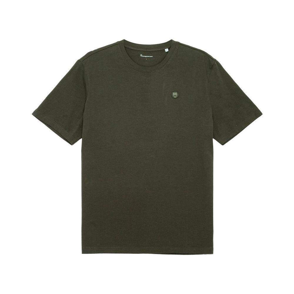 Knowledge Cotton Men's Loke Badge T-Shirt - Green