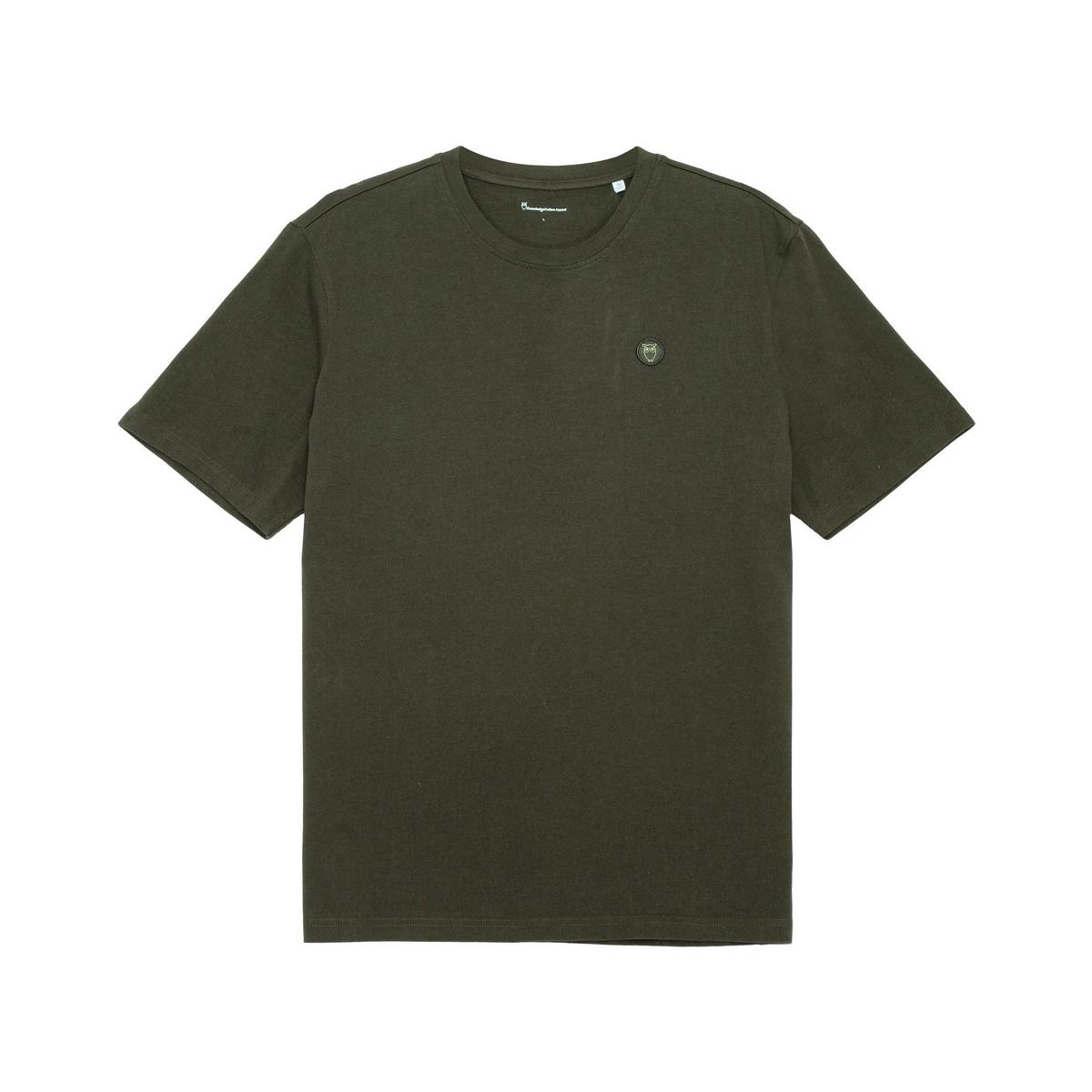 Knowledge Cotton Men's Loke Badge T-Shirt - Green