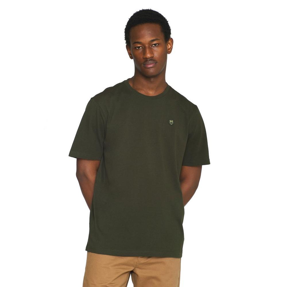 Knowledge Cotton Men's Loke Badge T-Shirt - Green